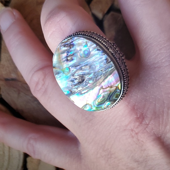 New Abalone Shell 925 Silver Ring. - Picture 10 of 14